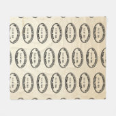 Bibliotheekstempel Smithsonian Institution 1944 Fleece Deken (Voorkant (Horizontaal))