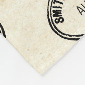 Bibliotheekstempel Smithsonian Institution 1944 Fleece Deken (Hoek)
