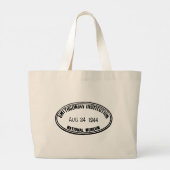 Bibliotheekstempel Smithsonian Institution 1944 Grote Tote Bag (Achterkant)