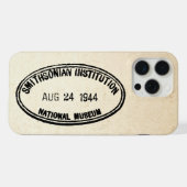 Bibliotheekstempel Smithsonian Institution 1944 iPhone Hoesje (Achterkant horizontaal)