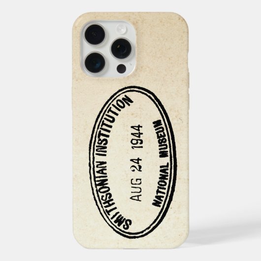 Bibliotheekstempel Smithsonian Institution 1944 iPhone Hoesje (Achterkant)