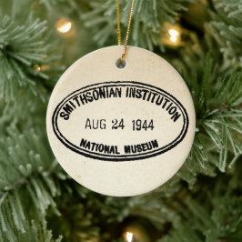 Bibliotheekstempel Smithsonian Institution 1944 Keramisch Ornament