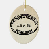 Bibliotheekstempel Smithsonian Institution 1944 Keramisch Ornament (Rechts)