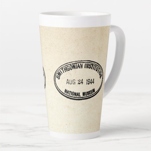 Bibliotheekstempel Smithsonian Institution 1944 Latte Mok (Rechterhoek)