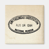 Bibliotheekstempel Smithsonian Institution 1944 Magneet (Voorkant)