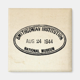 Bibliotheekstempel Smithsonian Institution 1944 Magneet