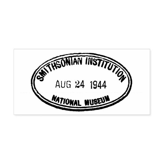 Bibliotheekstempel Smithsonian Institution 1944 Rubberstempel (Afrduk)
