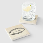 Bibliotheekstempel Smithsonian Institution 1944 Stenen Onderzetter (Zijkant)