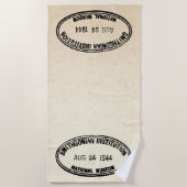 Bibliotheekstempel Smithsonian Institution 1944 Strandlaken (Voorkant)