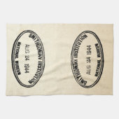 Bibliotheekstempel Smithsonian Institution 1944 Theedoek (Horizontaal)