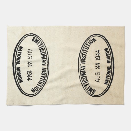 Bibliotheekstempel Smithsonian Institution 1944 Theedoek (Horizontaal)