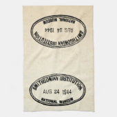 Bibliotheekstempel Smithsonian Institution 1944 Theedoek (Verticaal)