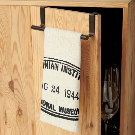 Bibliotheekstempel Smithsonian Institution 1944 Theedoek (Derde Gevouwen)