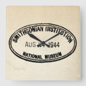 Bibliotheekstempel Smithsonian Institution 1944 Vierkante Klok (Voorkant)