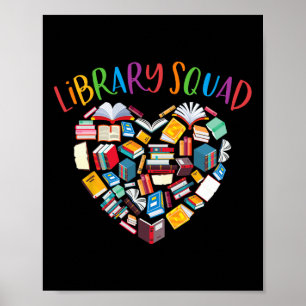 Bibliotheekteam Bibliothecaris Boekenwurm Boekenli Poster