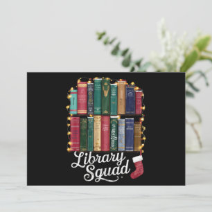 Bibliotheekteam Kerst Boekliefhebbers Team Lezen  Feestdagenkaart