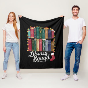 Bibliotheekteam Kerst Boekliefhebbers Team Lezen  Fleece Deken