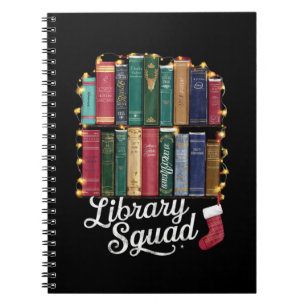 Bibliotheekteam Kerst Boekliefhebbers Team Lezen Notitieboek