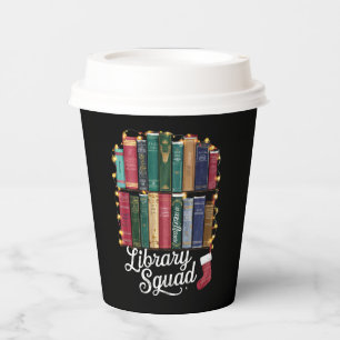 Bibliotheekteam Kerst Boekliefhebbers Team Lezen Papieren Bekers