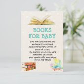 Bibliotheekthemanboek voor baby RSVP kaartje (Staand voorkant)
