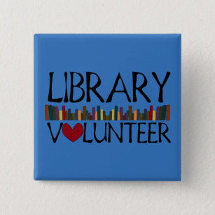 Bibliotheekvrijwilligersboeken - Kleur wijzigen Vierkante Button 5,1 Cm