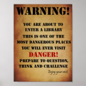 Bibliotheekwaarschuwing Poster (Voorkant)