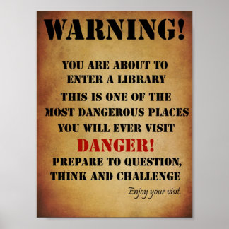 Bibliotheekwaarschuwing Poster