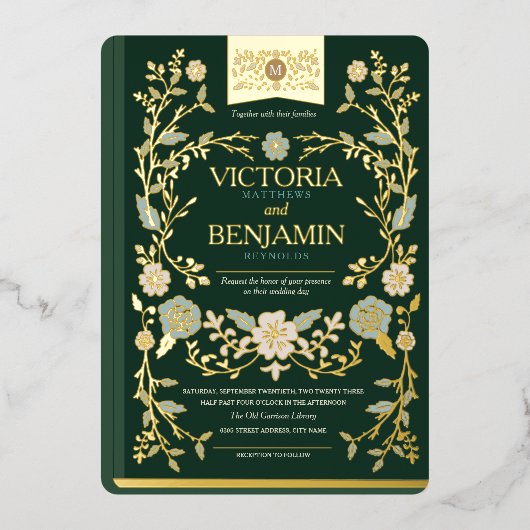  bibliotheekweddenschap folie uitnodiging (Voorkant)