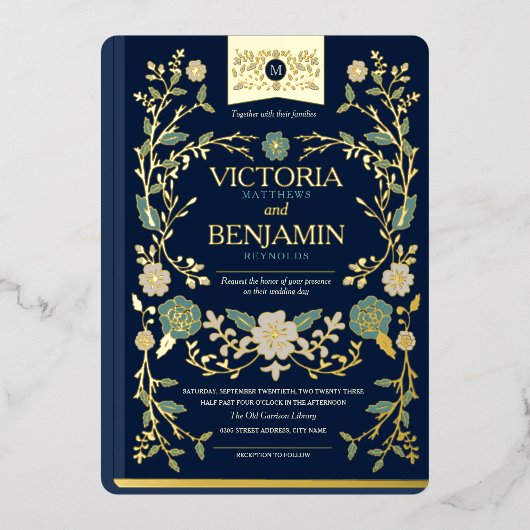  bibliotheekweddenschap folie uitnodiging (Voorkant)