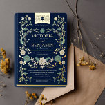 bibliotheekweddenschap folie uitnodiging<br><div class="desc">bibliotheekboek geïnspireerd door het huwelijksontwerp van Shelby Allison met echte gouden folie-ontwerpelementen. Klik de verbinding hieronder om het volledige Collectie van het Boek van de Bibliotheek te uitzichten dat passende uitnodigingen,  rsvp kaarten,  postzegels en meer omvat.</div>