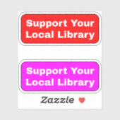 Bibliotheken (Bibliotheken) ondersteunen uw lokale Sticker (Vel)