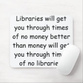 Bibliotheken en geld muismat (Met muis)