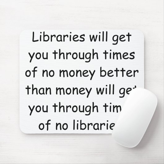 Bibliotheken en geld muismat (Met muis)