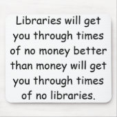 Bibliotheken en geld muismat (Voorkant)