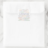 Bibliotheken - kleur wijzigen vierkante sticker (Tas)