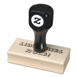 Bibliotheken regel! Stamp Rubberstempel