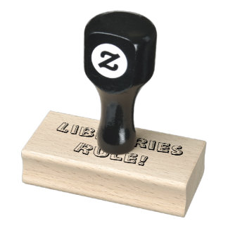 Bibliotheken regel! Stamp Rubberstempel