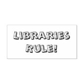 Bibliotheken regel! Stamp Rubberstempel (Afrduk)
