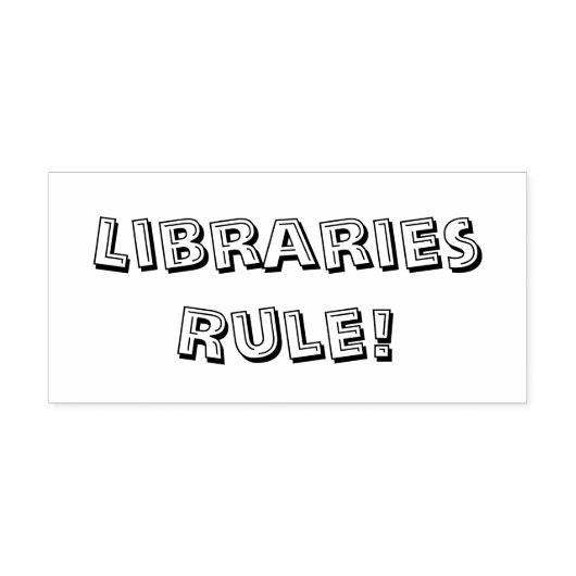 Bibliotheken regel! Stamp Rubberstempel (Afrduk)