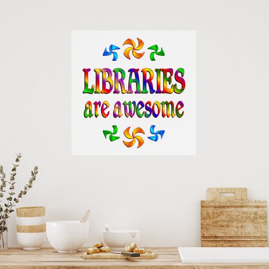 Bibliotheken zijn Geweldige Poster (Keuken)