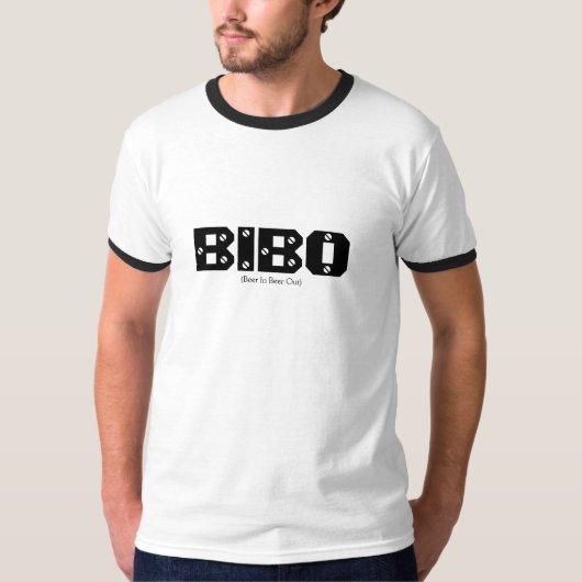 BIBO, Beer in, Beer Out, Sms-shirt T-shirt (Voorkant)