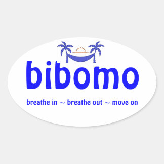 bibomo Ovale Sticker - Blauw (4 pk)