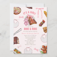 Bibs & Ribs BBQ Picknick Meisje Baby Shower