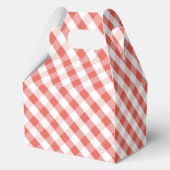 Bibs & Ribs BBQ Rustic Rode Gingham Baby Shower Bedankdoosjes (Achterkant)