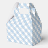 Bibs & Ribs BBQ Rustiek Blauw Gingham Baby shower Bedankdoosjes (Achterkant)