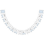 Bibs & Ribs BBQ Rustiek Blauw Gingham Baby shower Vlaggetjes (Alle)