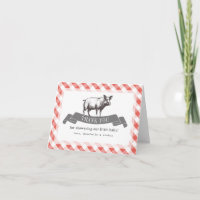 Bibs & Ribs BBQ Rustieke Rode Gingham Baby Shower