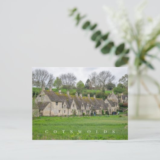 Bibury Arlington Row uitzicht briefkaart (Staand voorkant)