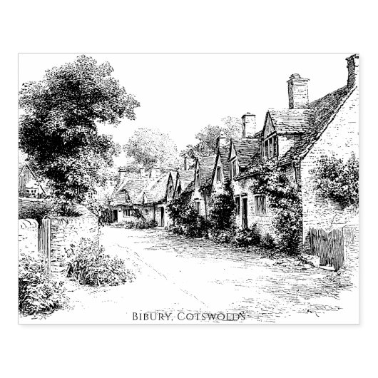 Bibury Cotswolds Stamp Rubberstempel (Afrduk)