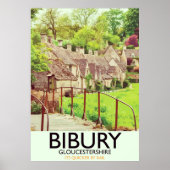 Bibury Gloucestershire vintage-poster Poster (Voorkant)